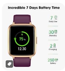 Fitness Tracker Watch with Heart Rate, Activity Tracker, Pedometer Watch | Step Counter, Heart Rate Monitor, Sleep Monitor, Alarm Clock, Stopwatch, Fitness Tracker, IP68 Waterproof Smart Watches customer photo 2