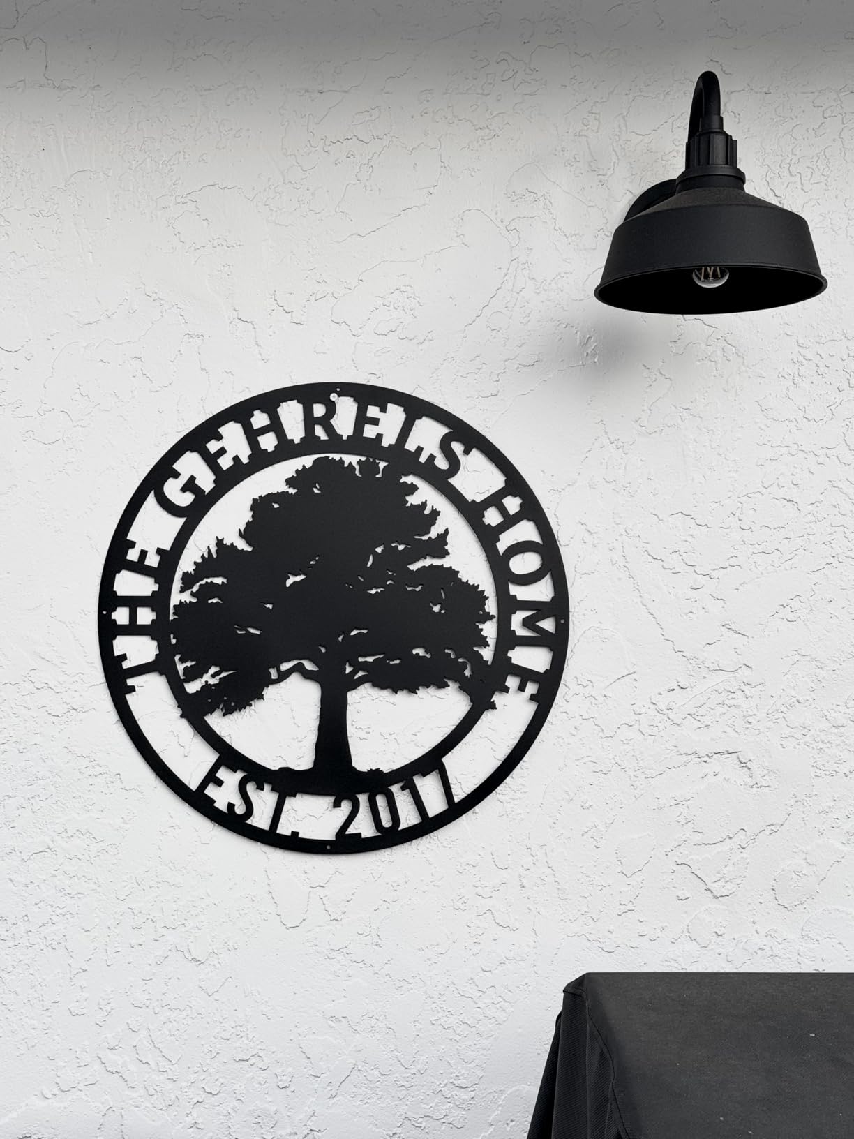 RealSteel Tree of Life Oak Tree, Custom Metal Signs for Outside, Est. Year Monogram, Personalized Metal Wall Decor, Last Name Sign, Family Name Sign, Dad Gift, Outdoor Garden Decor customer photo 1