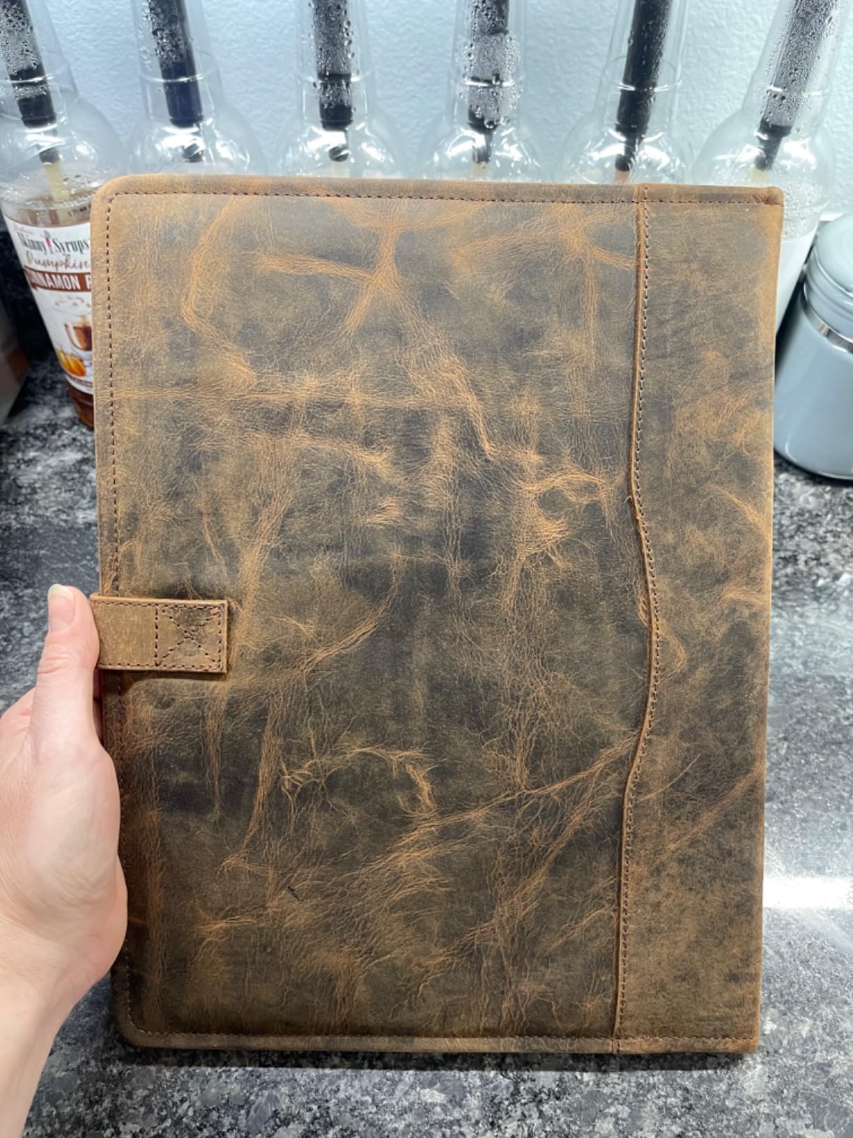 Leather Portfolio, Leather Binder with Pen, Leather Portfolio for Men and Women, Leather Padfolio, Leather Folder, Portfolio Binder, Business Portfolio Men and Women customer photo 2