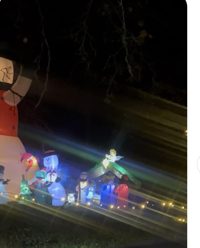 8 FT Christmas Inflatables Nativity Scene Outdoor Decorations, Christmas Blow Up Yard Decorations Nativity Sets for Garden Lawn Xmas Decor customer photo 1