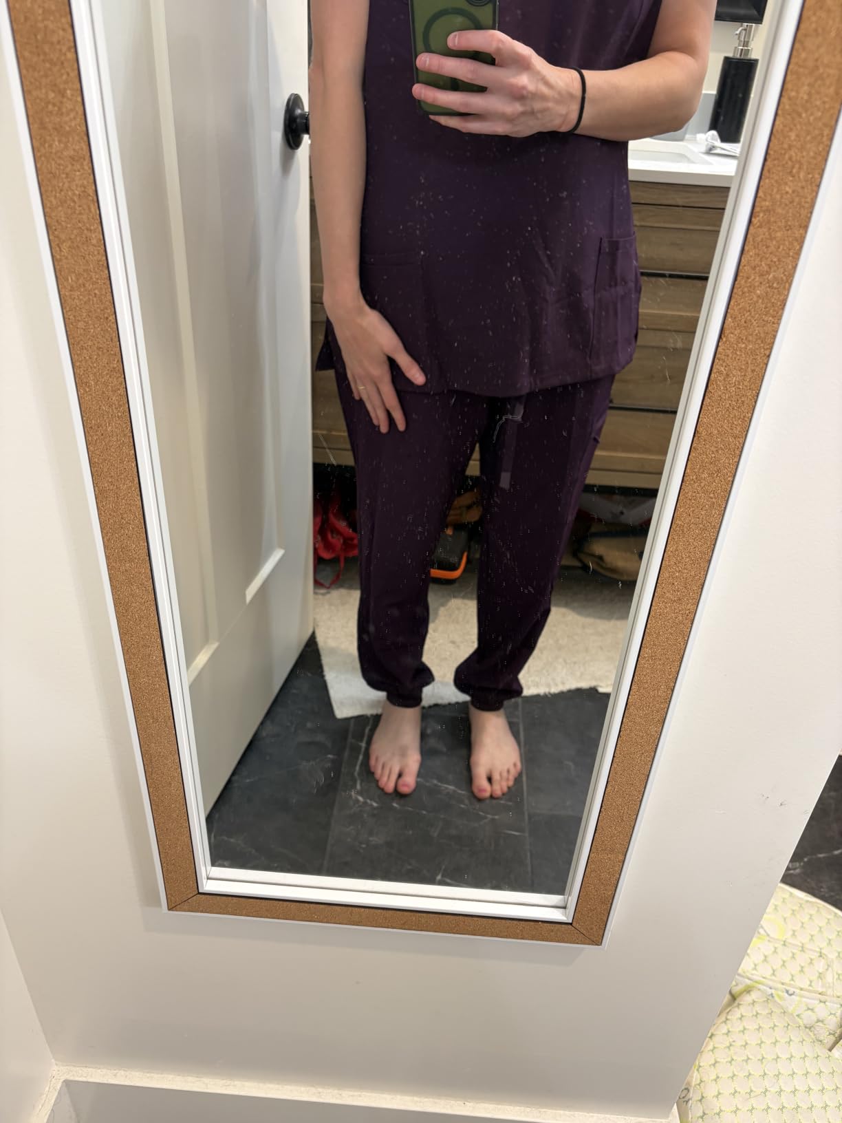 COZYFIT Scrubs for Women Set - Stretch V-Neck & Jogger Pant with 9 Pockets customer photo 1