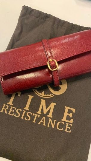 Time Resistance Leather Jewelry Roll - Full Grain Leather Travel Jewelry Case - Jewellery Organizer Made in Italy (Cognac Brown) customer photo 2
