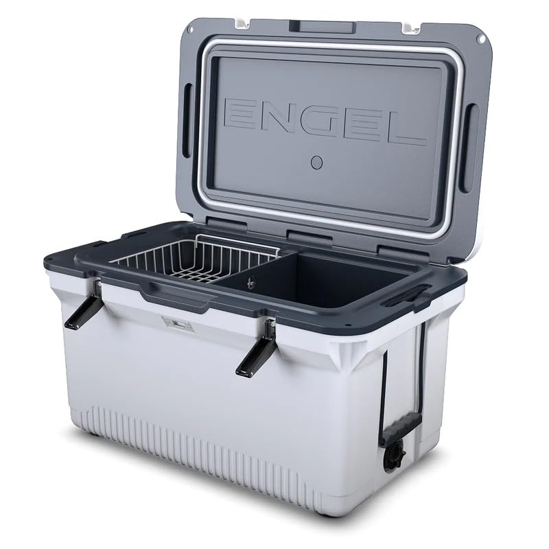 ENGEL 60 QT Ultra-Light Injection Molded Cooler - Ice Chest Keeps Ice up to 7 Days - Includes Wire Basket, Divider and Built-in Bottle Opener customer photo 1