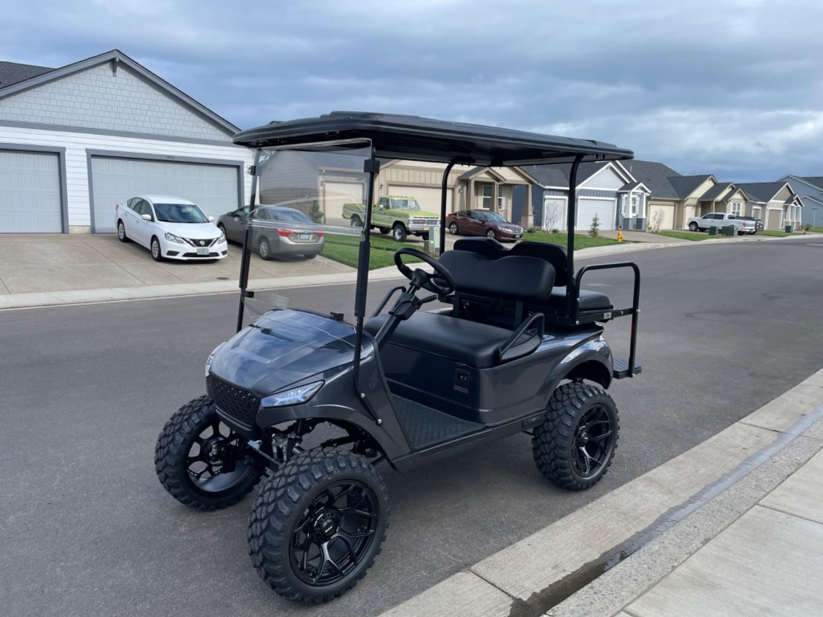GXYWADY Black Golf Cart Front Seat Cushion Replacement for EZGO Medalist 1993-1999 EZGO TXT 1994.5-2013 customer photo 2
