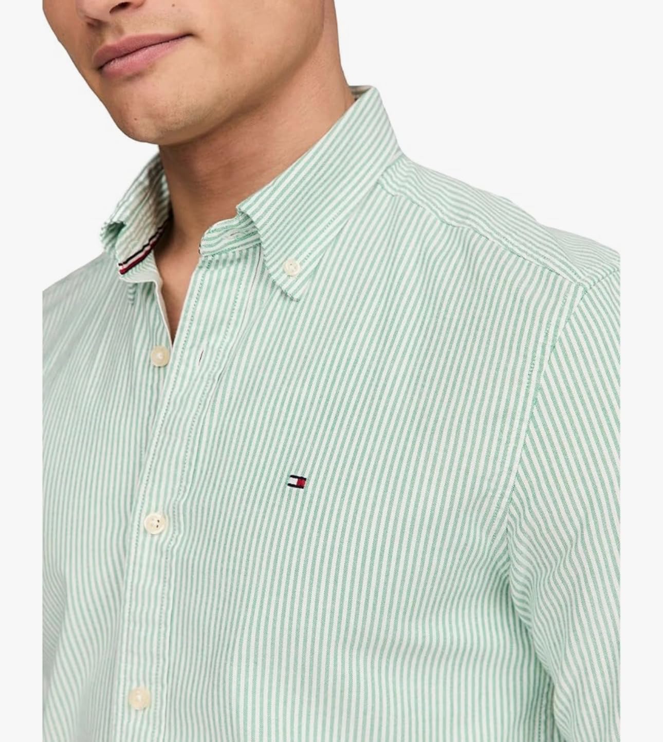 TOMMY HILFIGER Men's Signature Long Sleeve Casual Button Down Shirt in Regular Fit 2025 Collection customer photo 1