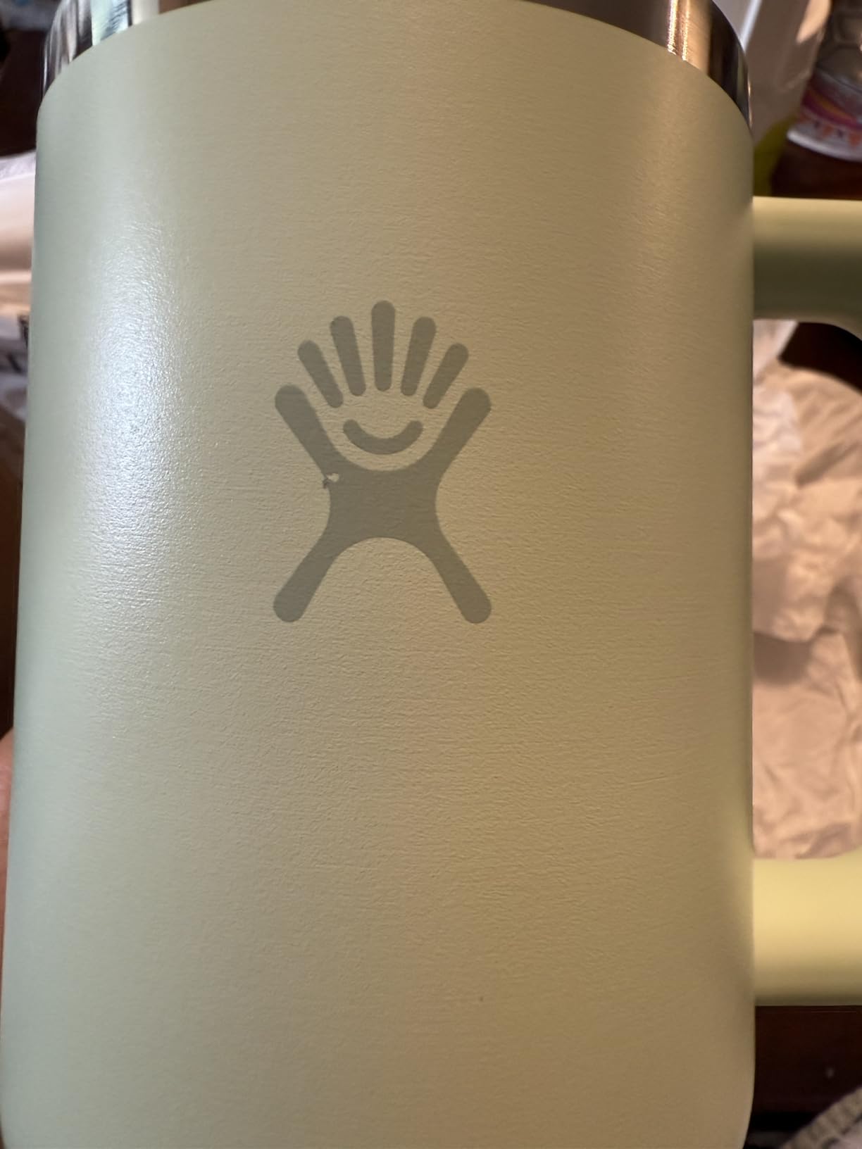 Hydro Flask Travel Tumbler with Handle, Lid and Straw - Insulated Stainless Steel in 40 Oz Agave customer photo 2