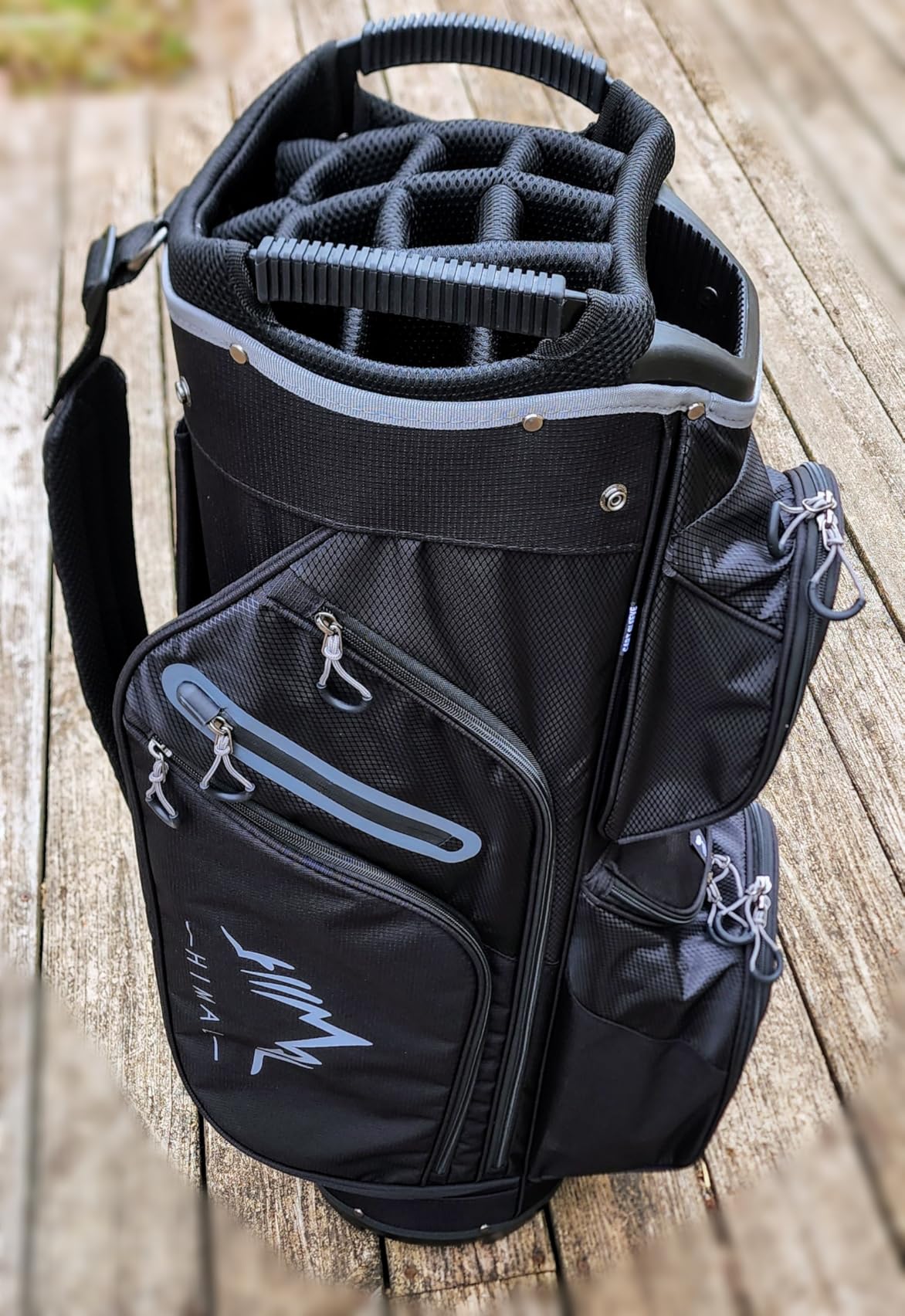 uniHimal Golf Cart Bag, 15 Way Organizer Divider Top with Handles | 15 Separate Compartments, Extra Storage Pockets, Rain Cover, Comfortable carry handles, Tough Abrasion-Resistant Materials customer photo 2