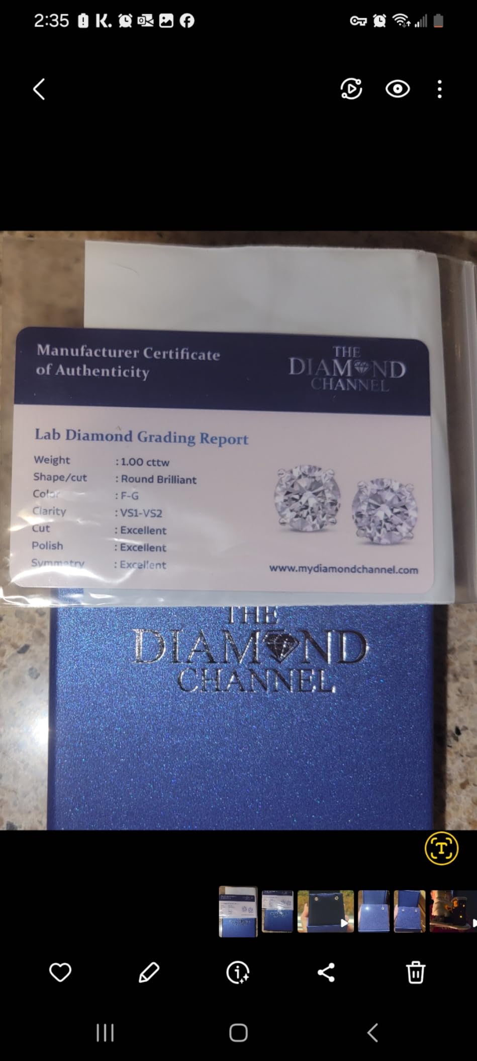 CERTIFIED 1 to 6 Carat LAB GROWN Solitaire Diamond Stud Earrings Round Cut 4 Prong Screw Back (F-G Color, VS1-VS2 Eye Clean Clarity) customer photo 2