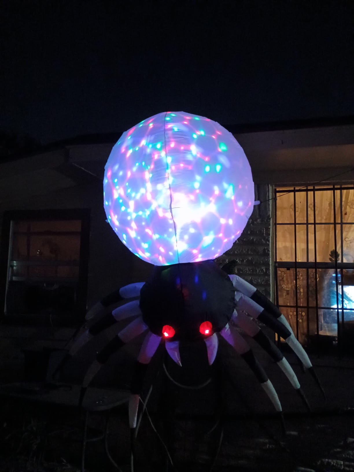 GOOSH 5 FT Width Halloween Inflatable Spider Outdoor Decoration with Magic Light, Blow Up Yard Inflatables Holiday Inflatables for Outdoor Yard Garden Lawn Decor customer photo 1