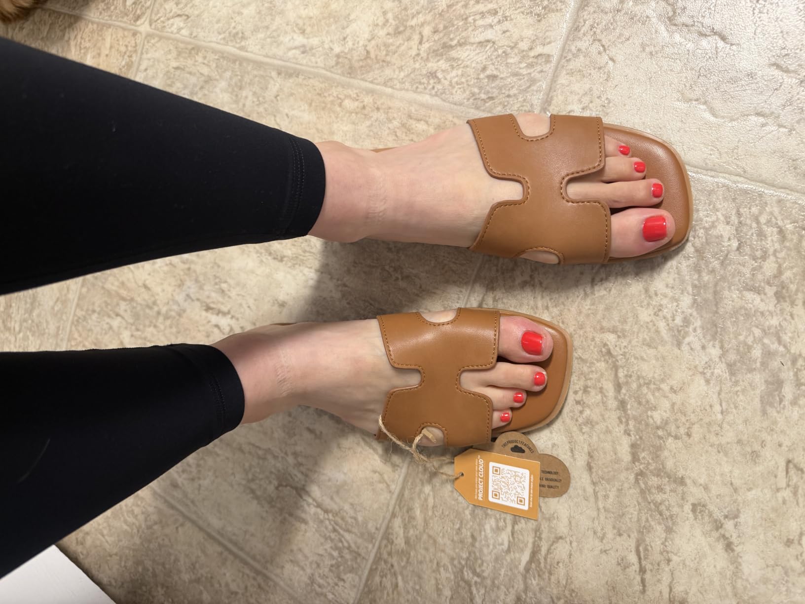 Project Cloud 100% Genuine Leather Sandals Women Flats For Women (Jannel) customer photo 1