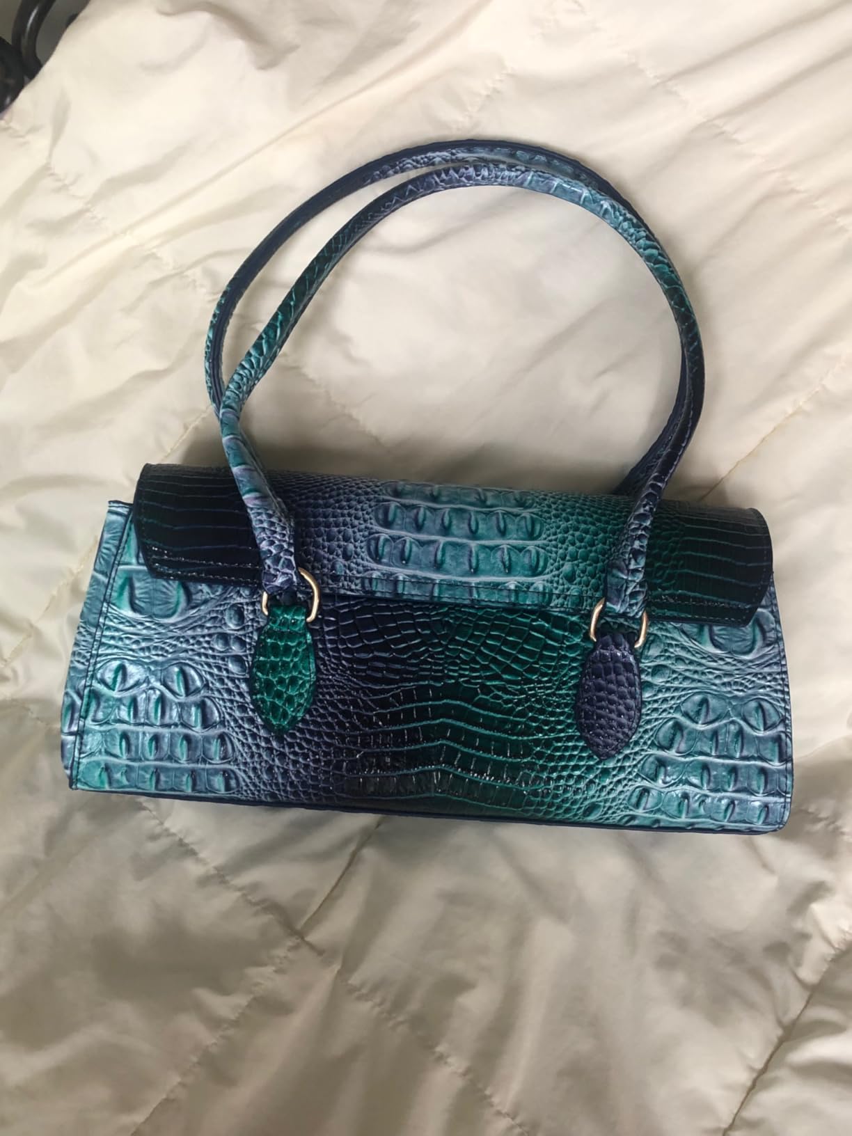 Makcr Joacbv Leather Crocodile Pattern Top Handle Handbag for Women High-value Satchel Tote Purse for Ladies customer photo 1