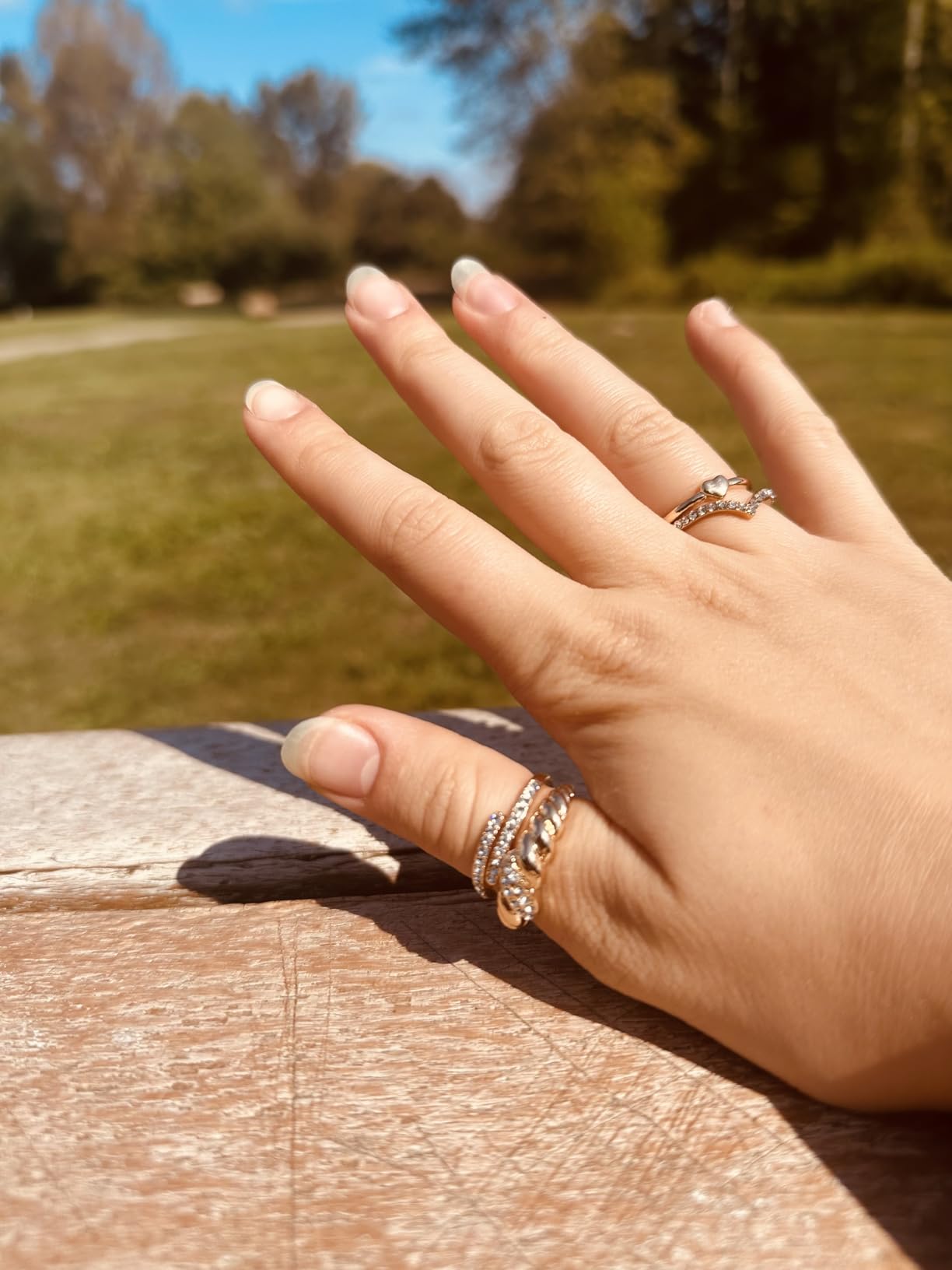 KISS WIFE Gold Stackable Rings for Women, Knuckle, Midi, Statement Ring Set customer photo 2
