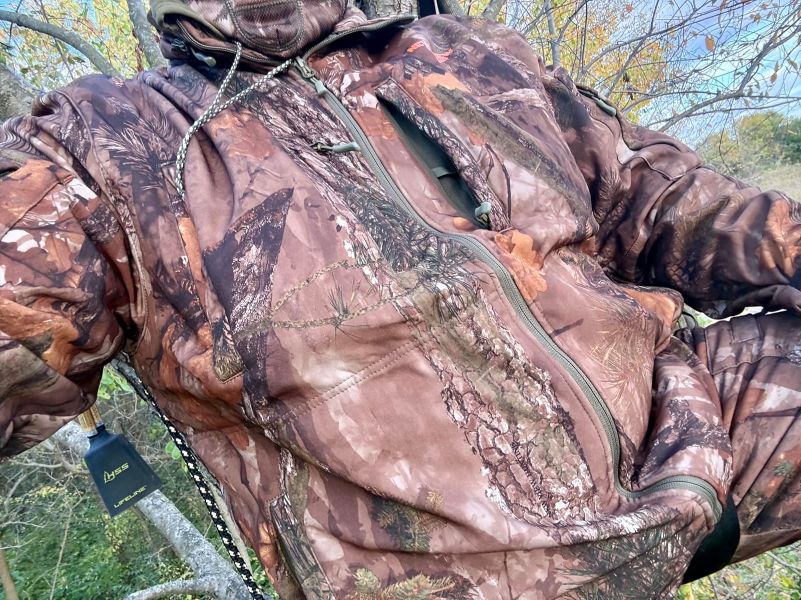 NEW VIEW Camo Hunting Clothes for Men, Quiet Warm Fleece Lining, Cold Weather Deer Hunting Jacket and Pants with Face Mask customer photo 2