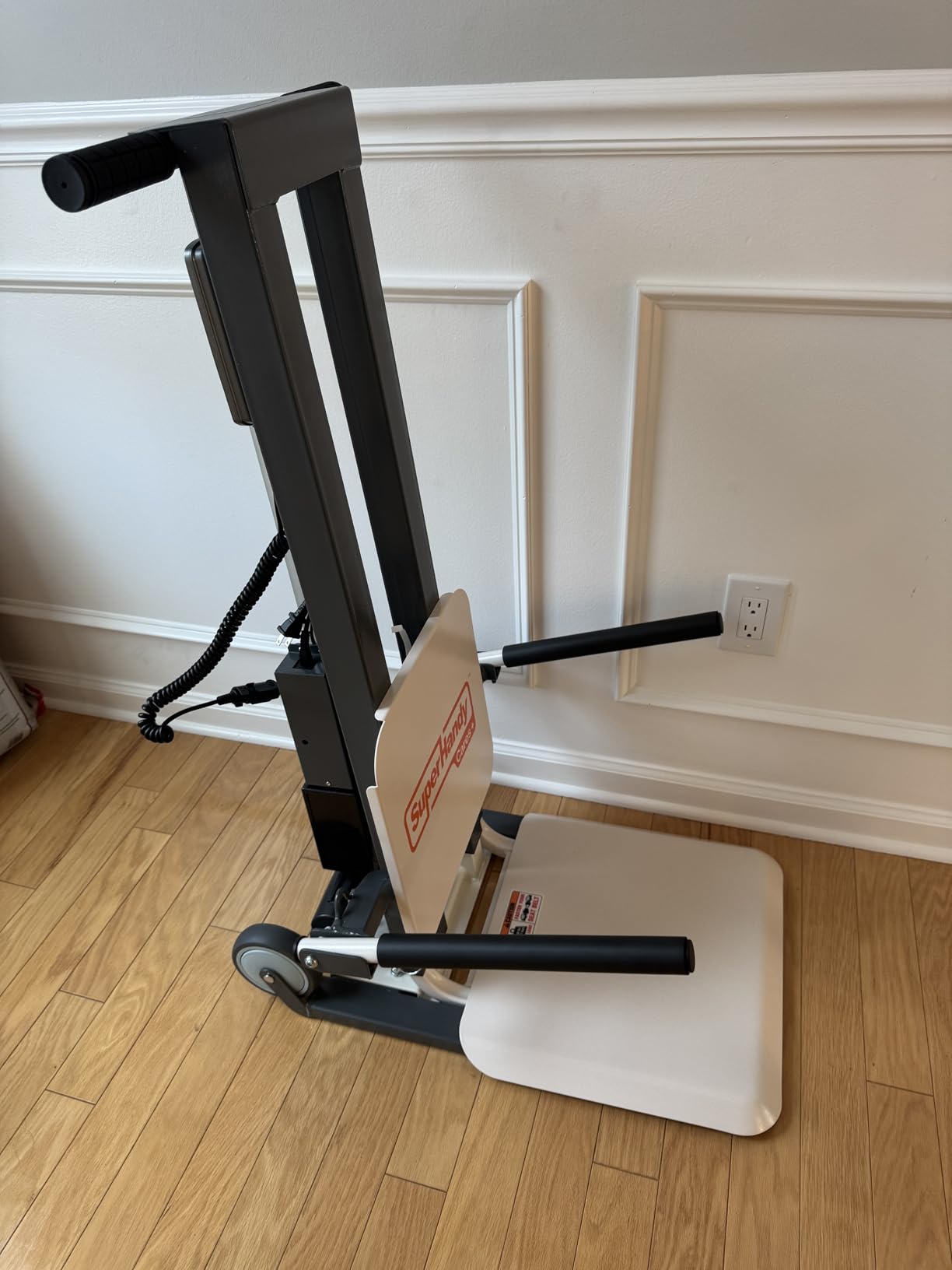 SuperHandy Electric Floor Lift, 500 Lbs Capacity, Portable Design | Portable patient lift helps raise users from floor to standing; built for rated specs and capacity; Home Care customer photo 1