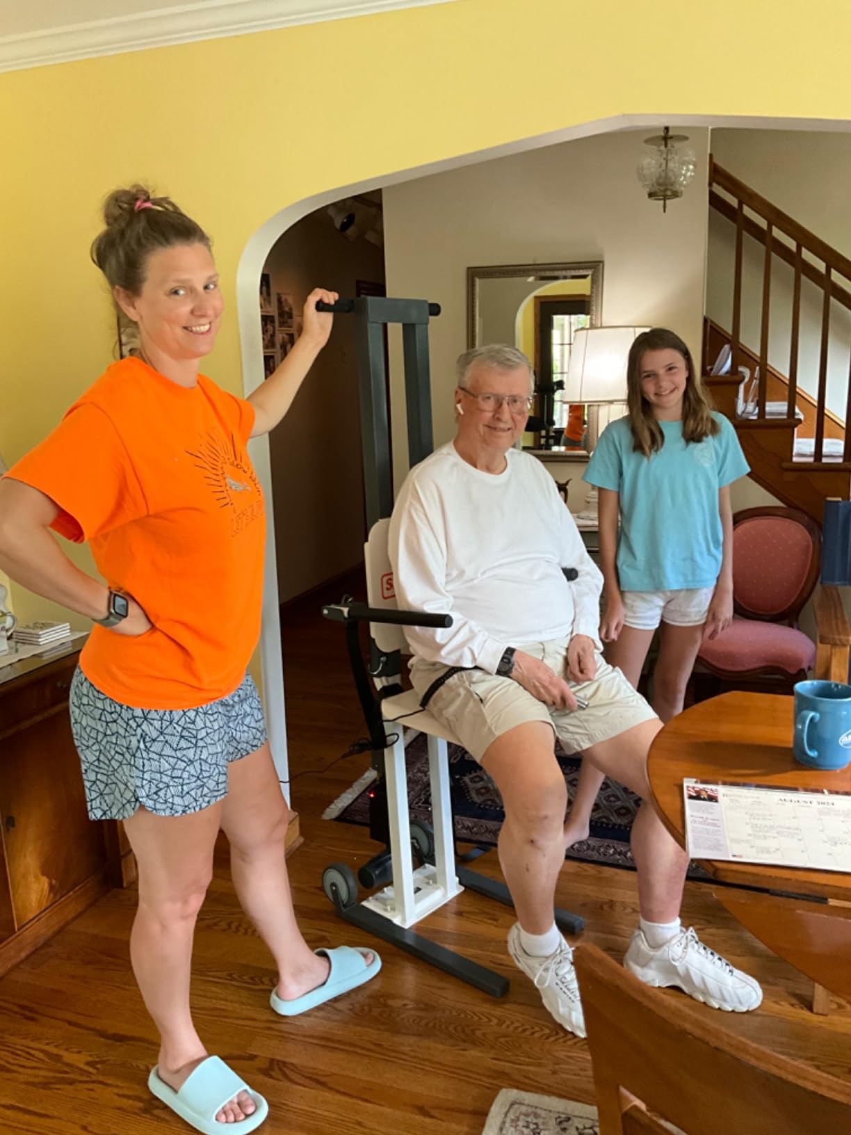 SuperHandy Electric Floor Lift, 500 Lbs Capacity, Portable Design | Portable patient lift helps raise users from floor to standing; built for rated specs and capacity; Home Care customer photo 2