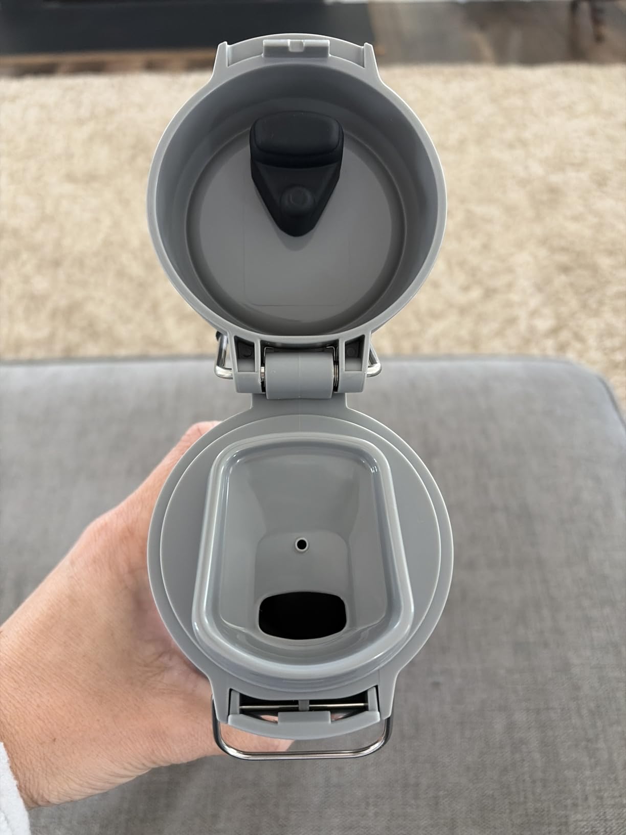 STANLEY Quick Flip GO Bottle, 24 oz, Black 2.0 | Push Button Lid | Packable for Travel and Sports | Leakproof Water Bottle | Insulated Stainless Steel | BPA-Free customer photo 1