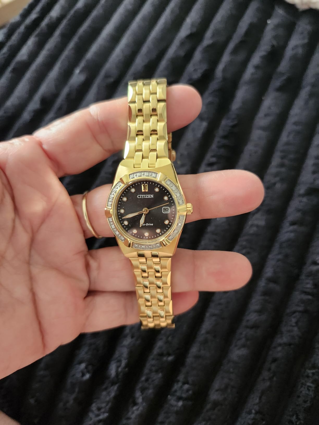 Ladies Eco-Drive Dress Classic Corso Watch, Diamond-Accented Bezel, 3 Hand, Date customer photo 1