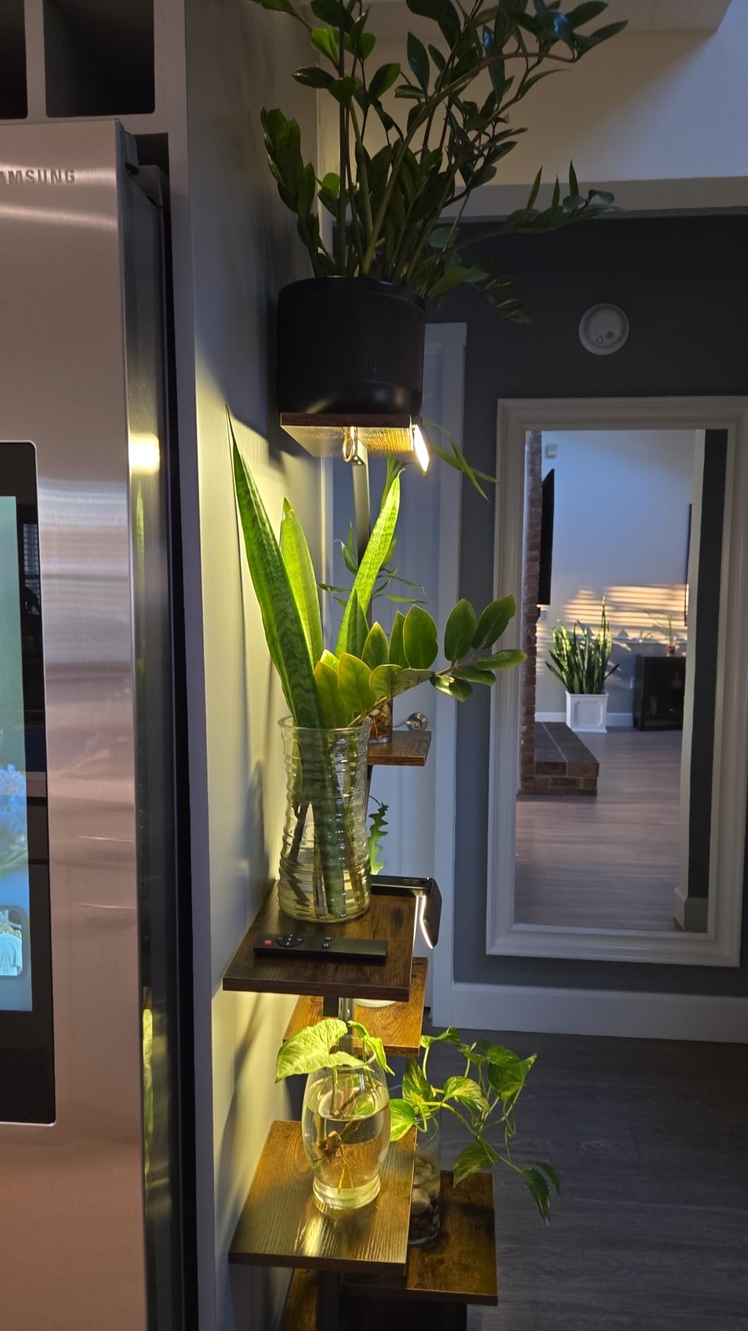 BACEKOLL Plant Stand Indoor with Grow Light, 8 Tier Corner Plant Shelf Tall | 62