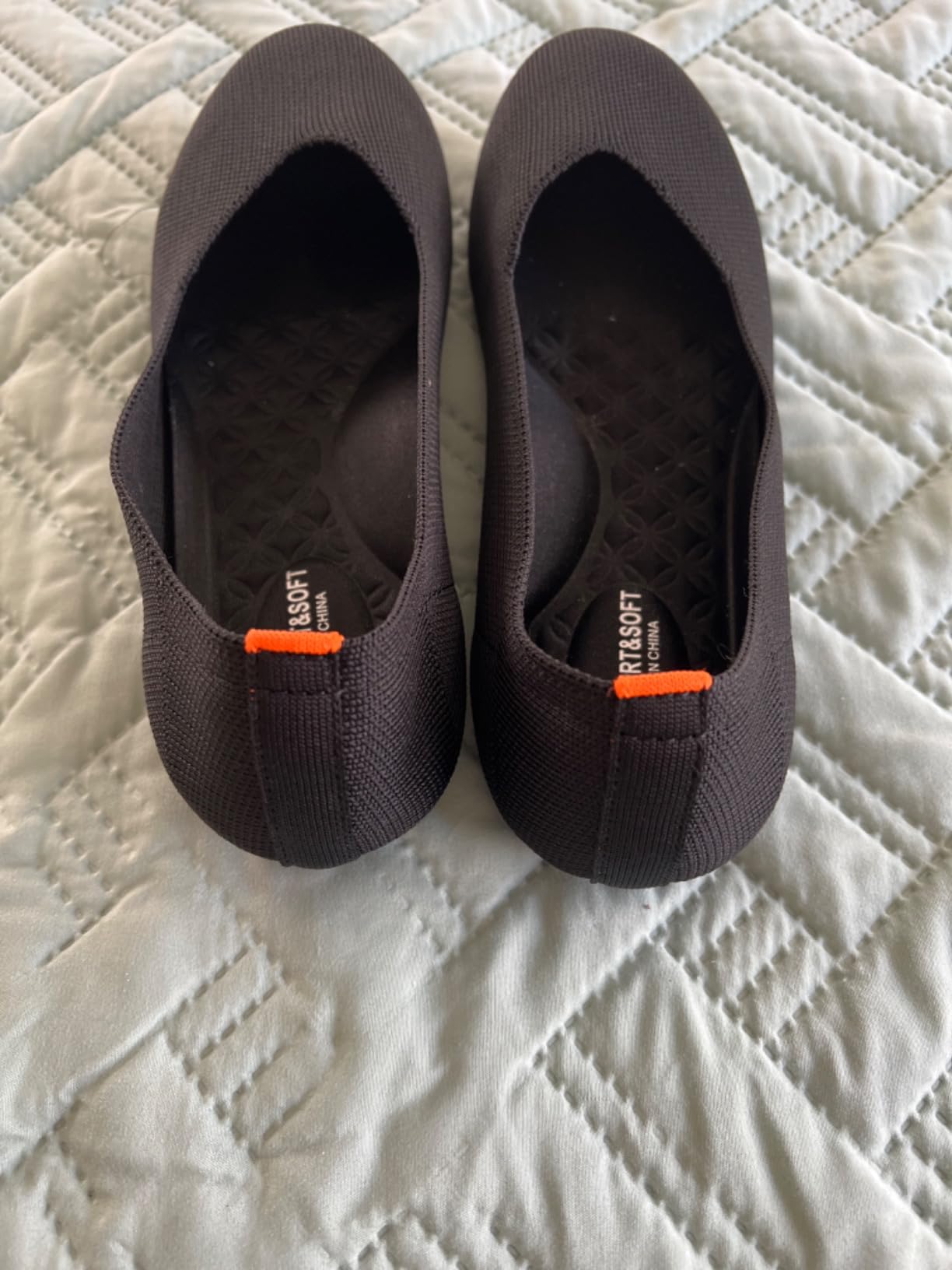 Frank Mully Women's Wide Width Flats Ballet Flats Round Toe Knit Flat Shoes with Arch Support Wide Toe Box customer photo 2