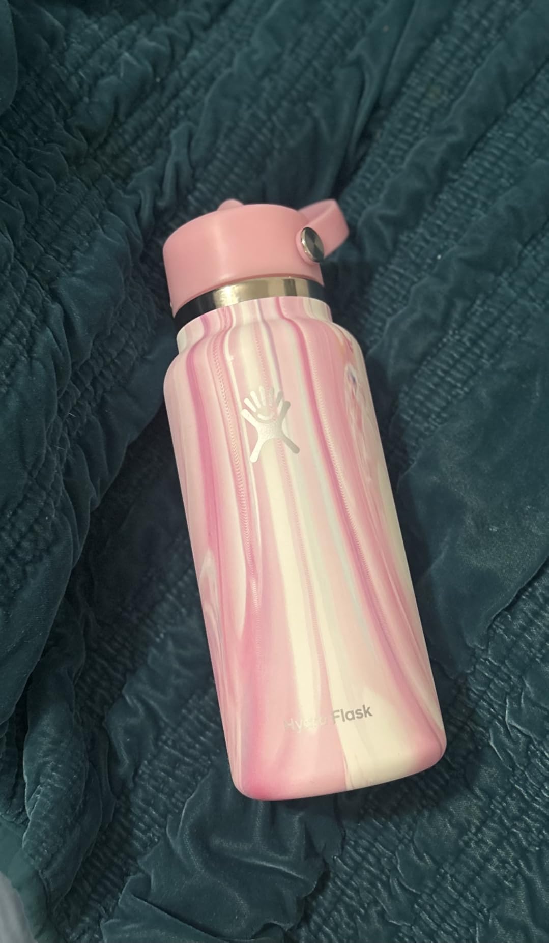 Hydro Flask Water Bottle - Insulated Stainless Steel - Wide Mouth Flex Straw Lid, Non Spill, Leakproof and Refillable in 40 Oz Moonshadow customer photo 1