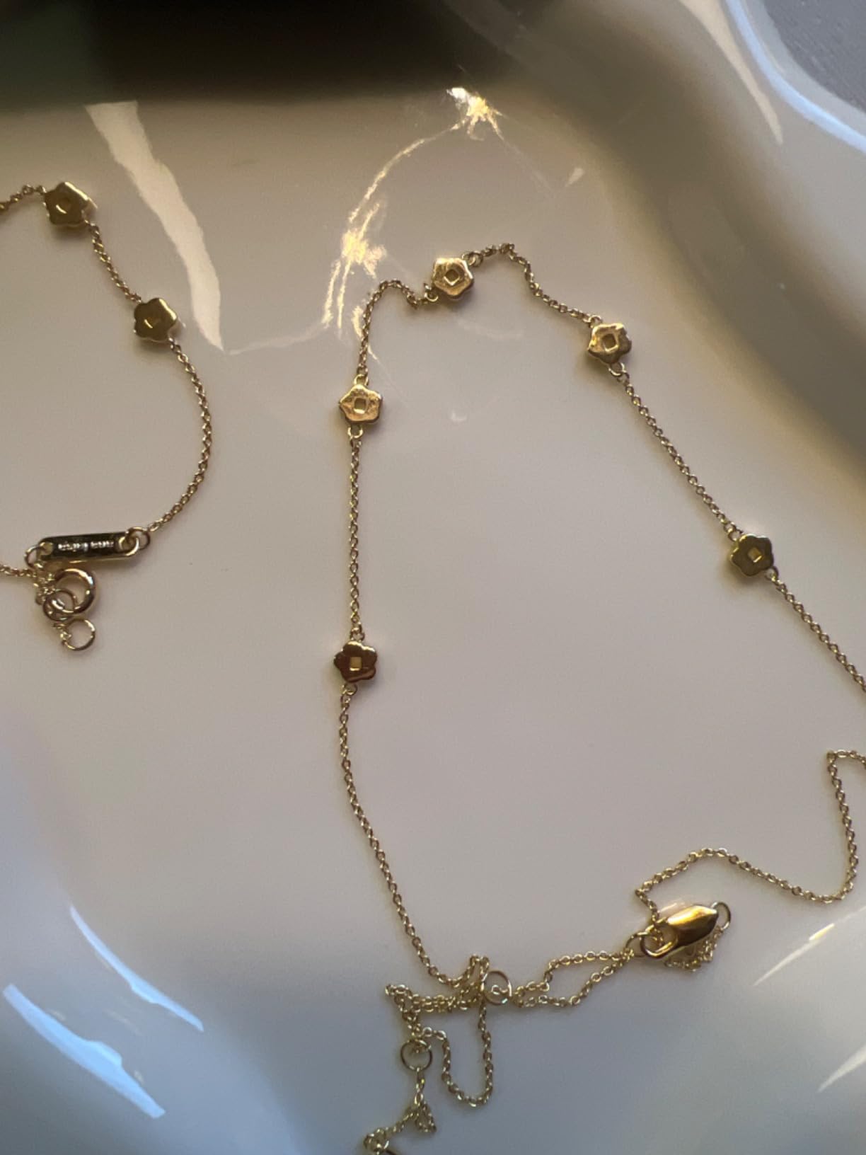 Jewelry 14K Gold Plated Flower Chain Necklaces for Women customer photo 2