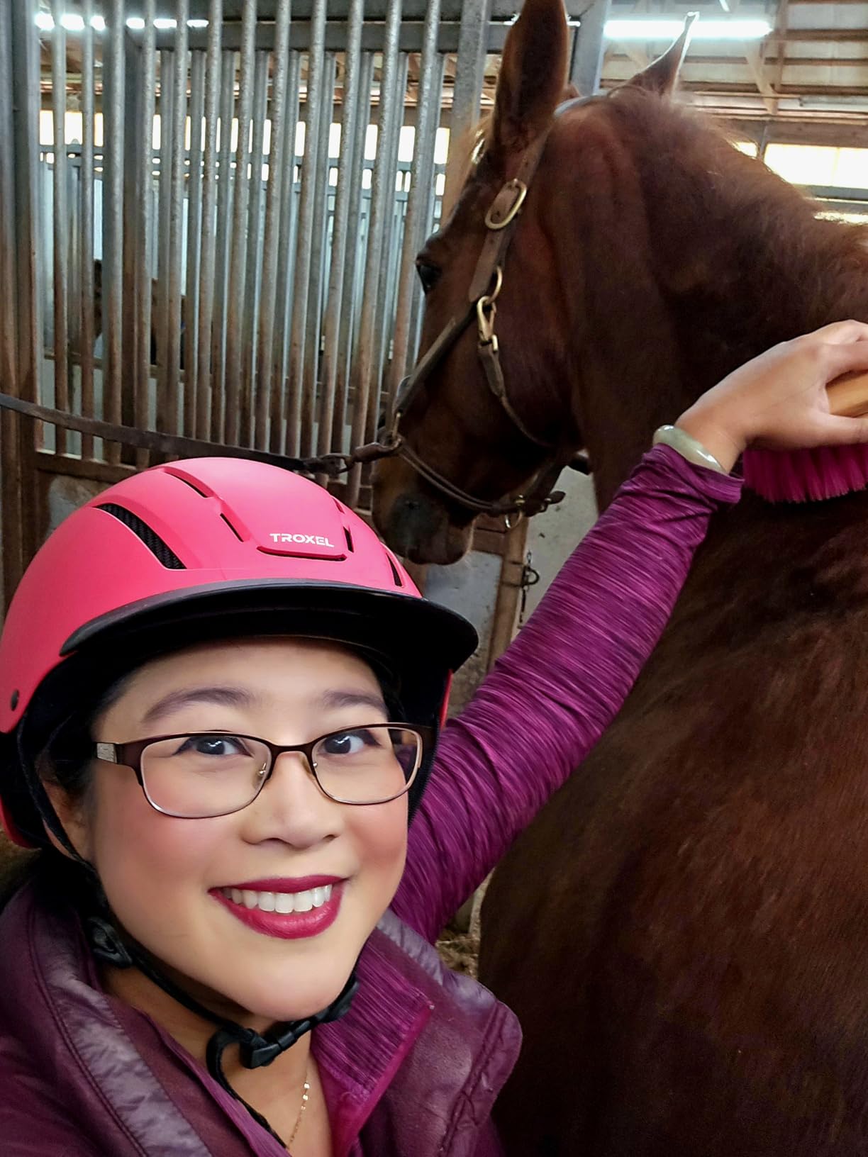 Troxel MIPS Full Coverage Horse Riding Helmet, Medium, 7-7-3/8 | Mips Rotational Impact Management with Cooling Vents for Comfortable Schooling, Trail Rides & Arena Practice, Black Duratec customer photo 2