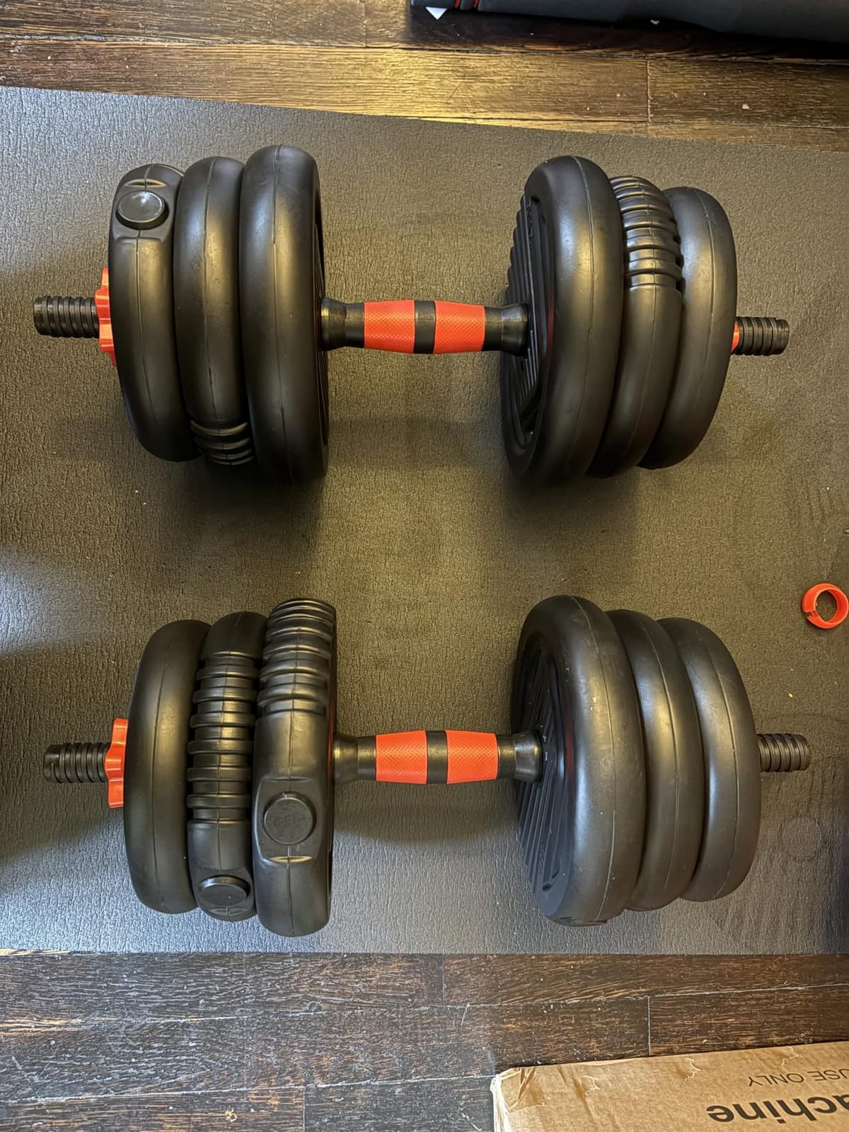 Adjustable Dumbbell set,20/30/45/70/90lbs Free Weight Set | 5 in1 Dumbbell Set with Connector,Used as Barbell,Kettlebells,Push up Stand,Fitness Exercises for Home Gym Suitable Men/Women customer photo 1
