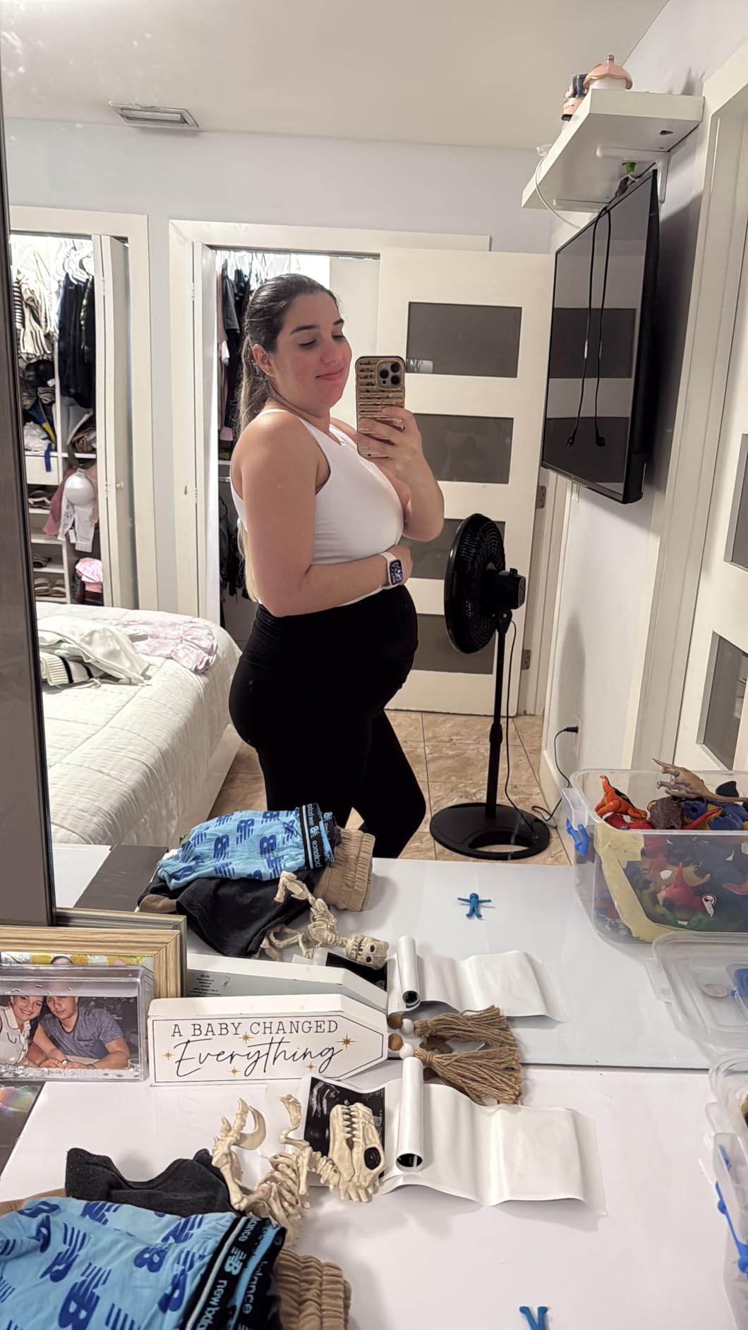 Walifrey Maternity Leggings with Pockets Over the Belly | Pregnancy Yoga Pants, for Women Activewear Workout, Buttery Soft, Postpartum Wear customer photo 1