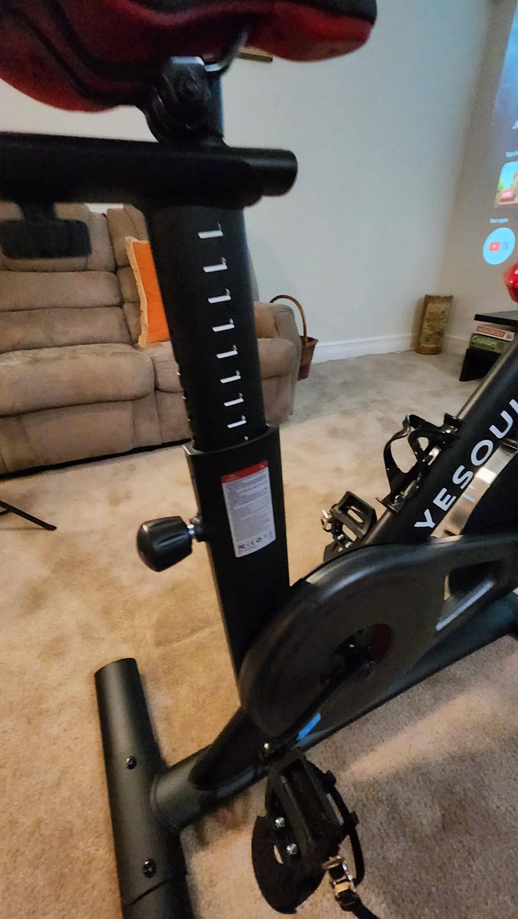 YESOUL Exercise Bike, Magnetic Stationary Bike for Home with App Training | Smart Bluetooth Tracking, Quiet Magnetic Resistance, Tablet Mount and 350 lb Capacity for Home Gym Cycling Workouts customer photo 1