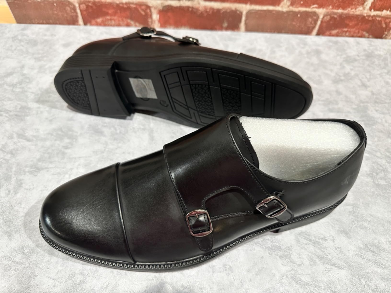 Men's Double Monk Strap Slip on Loafer Shoes for Business Casual Comfortable Dress Shoes for Men customer photo 1