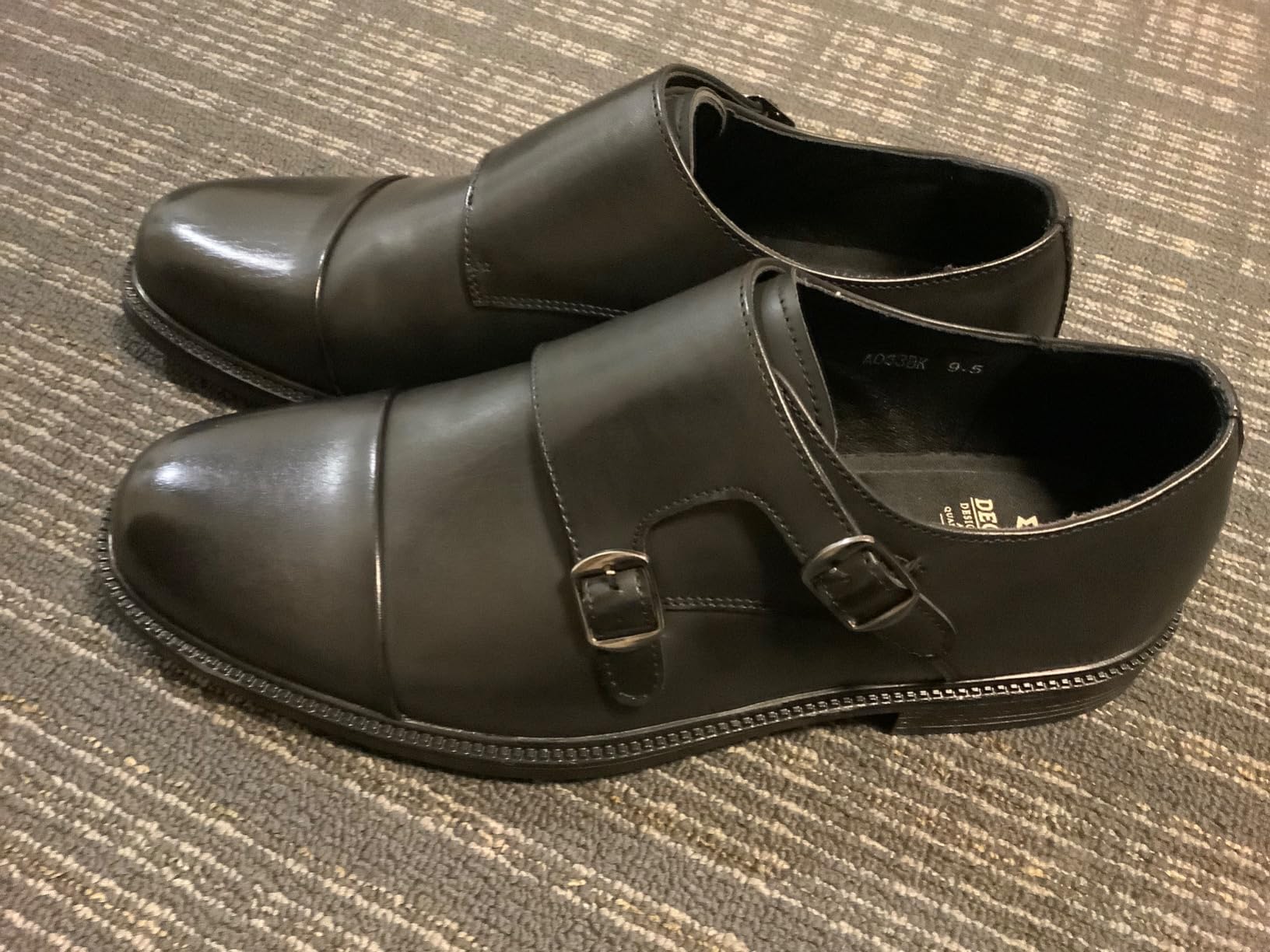 Men's Double Monk Strap Slip on Loafer Shoes for Business Casual Comfortable Dress Shoes for Men customer photo 2