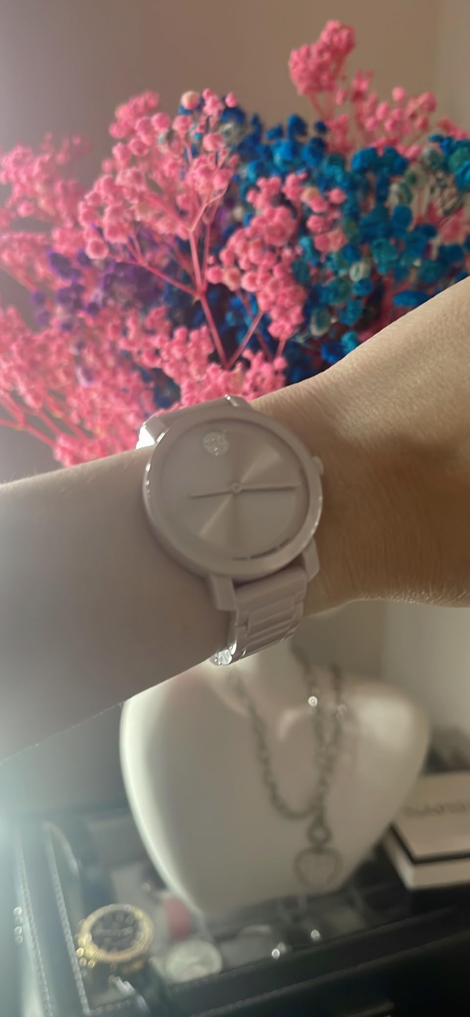 Movado Bold Women's Evolution 2.0 Ceramic Watch - Swiss Quartz Movement - Crystal Set Dot - 3 ATM Water Resistance - Luxury Timepiece - Gift for Her - 34mm customer photo 1