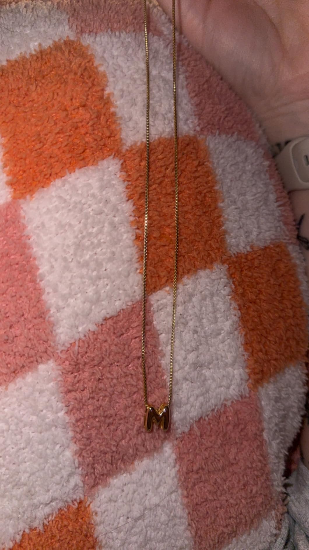 14K Gold Plated Bubble Letter Necklace, Tarnish Free and Waterproof Dainty Initial Necklace for Women, Trendy Personalized Gold Jewelry Gift for Her customer photo 1