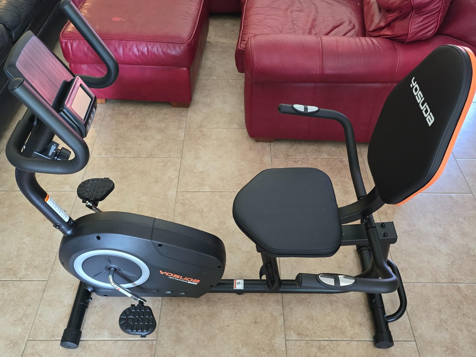 YOSUDA Recumbent Exercise Bike for Home, Magnetic Stationary Bike for Seniors - Quiet Recumbent Bikes with Adjustable Seat, 350LB Capacity, 16-level Resistance, LCD Monitor & Pulse Sensors customer photo 2