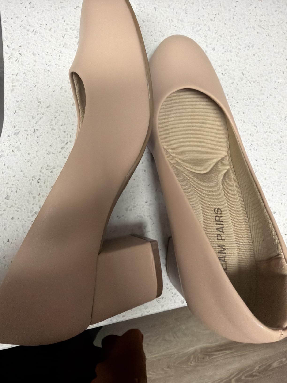 Women's Block Heel Pumps Round Toe Dress Shoes customer photo 2