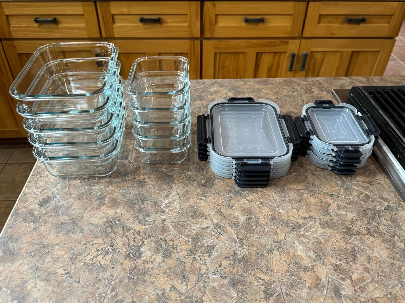 Skroam 10 Pack Glass Meal Prep Containers, 22 OZ Glass Airtight Food Storage Containers with Lids, Pantry Kitchen Storage Containers for Lunch, Food Storage, Meal Prep, Lunch Bento Boxes customer photo 1