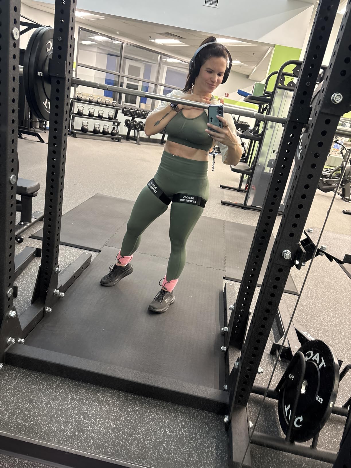 3 Piece Workout Sets for Women Butt Lifting Leggings with High Impact Sports Bra Gym Shorts customer photo 2