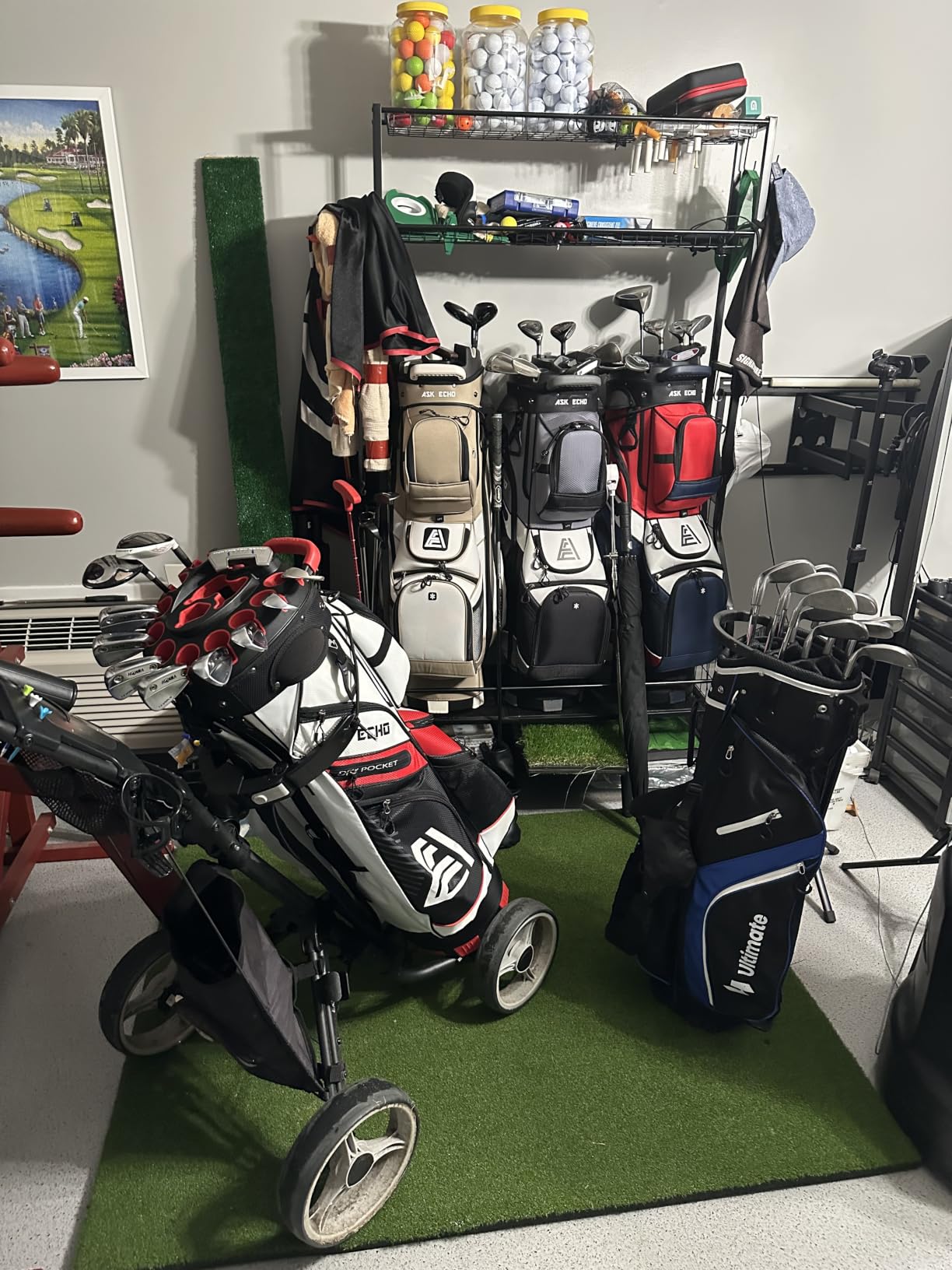 ASK ECHO T-Lock 3.0 Golf Cart Bag, Quiet 14-Way Full-Length Divider | T-Lock reduces club contact and rattle, keeping clubs easy to access. Ample storage and upgraded fabric add durability customer photo 1