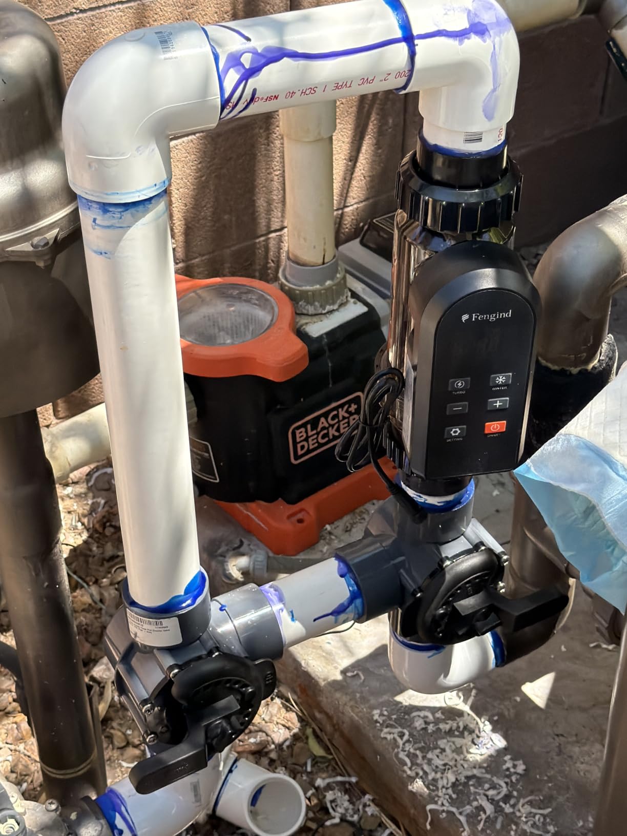 Saltwater Pool Chlorinator System up to 25,000 Gallon, Wi-Fi App,Self-Clean | Smart Wi-Fi App Control,Self-Clean Anti-Scale Plates, For Above/Inground Pools, Low Salt Alarm,7K-hr life,IPX5 waterproof customer photo 2