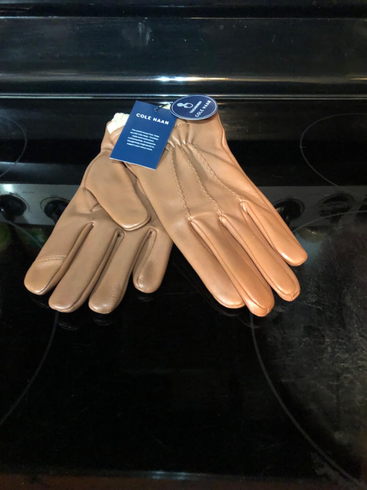 Cole Haan Men's Premium Leather Gloves With Touchscreen Thumb and Index Finger customer photo 2
