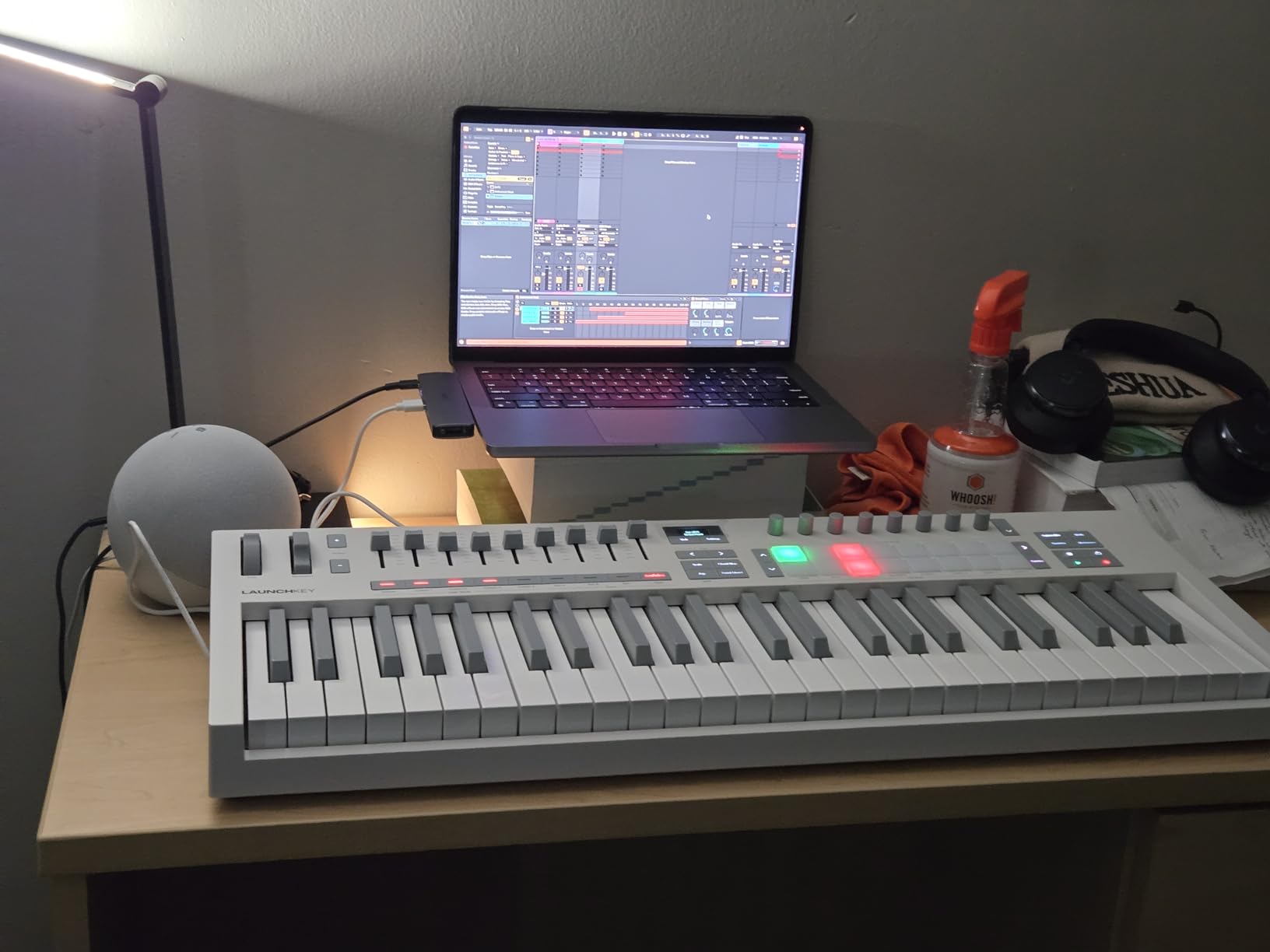 Novation Launchkey 49 MK4 USB MIDI Keyboard Controller | USB, 49 Semi-Weighted Keys, 16 Pads with Polyphonic Aftertouch, 9 Faders, Pitch/Mod Wheels, OLED Display, Scale & Chord Modes customer photo 1