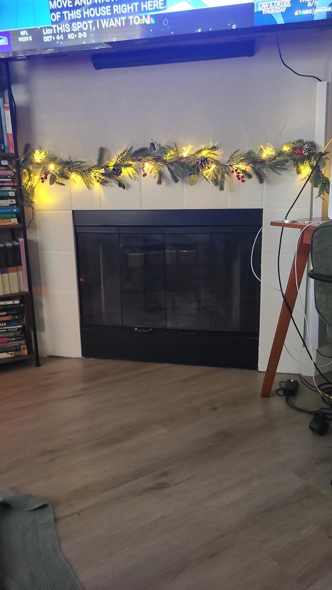 DR.DUDU 6FT Christmas Garland with Lights Mantel Decorations | Timer, Pre-Lit Christmas Green Garlands with Pine Cones Red Berry, For Mantle Fireplace Indoor Outdoor Holiday Winter Decor customer photo 1