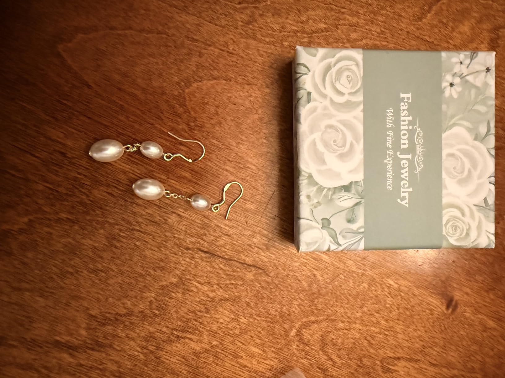 14K Gold Pearl Dangle Earrings for Women Leverback Baroque Pearls Earrings customer photo 1