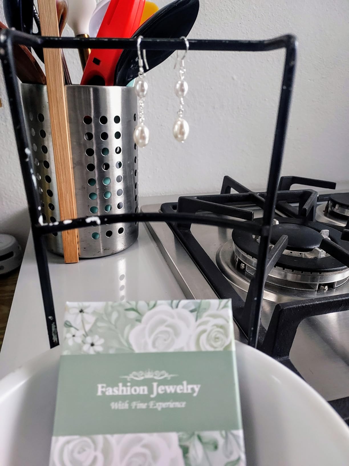 14K Gold Pearl Dangle Earrings for Women Leverback Baroque Pearls Earrings customer photo 2