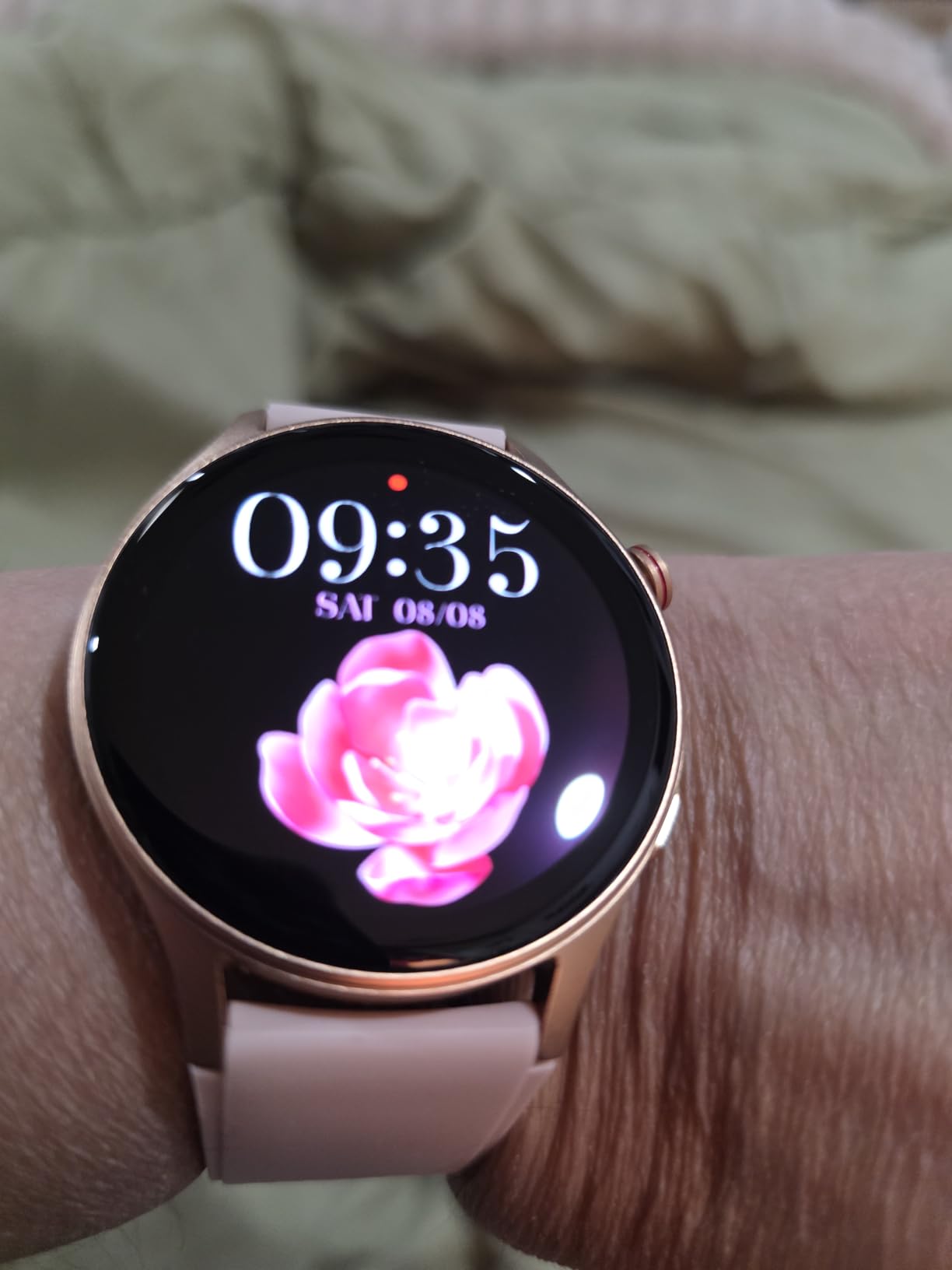 Smart Watch for Women, Answer/Make Call, 1.32'' AMOLED Ultra-Clear Screen | Fitness Tracker with Heart Rate/Sleep/SpO2 Monitor, Compatible with iPhone/Samsung/Android, 110+ Sport Modes, 3ATM Waterproof customer photo 2
