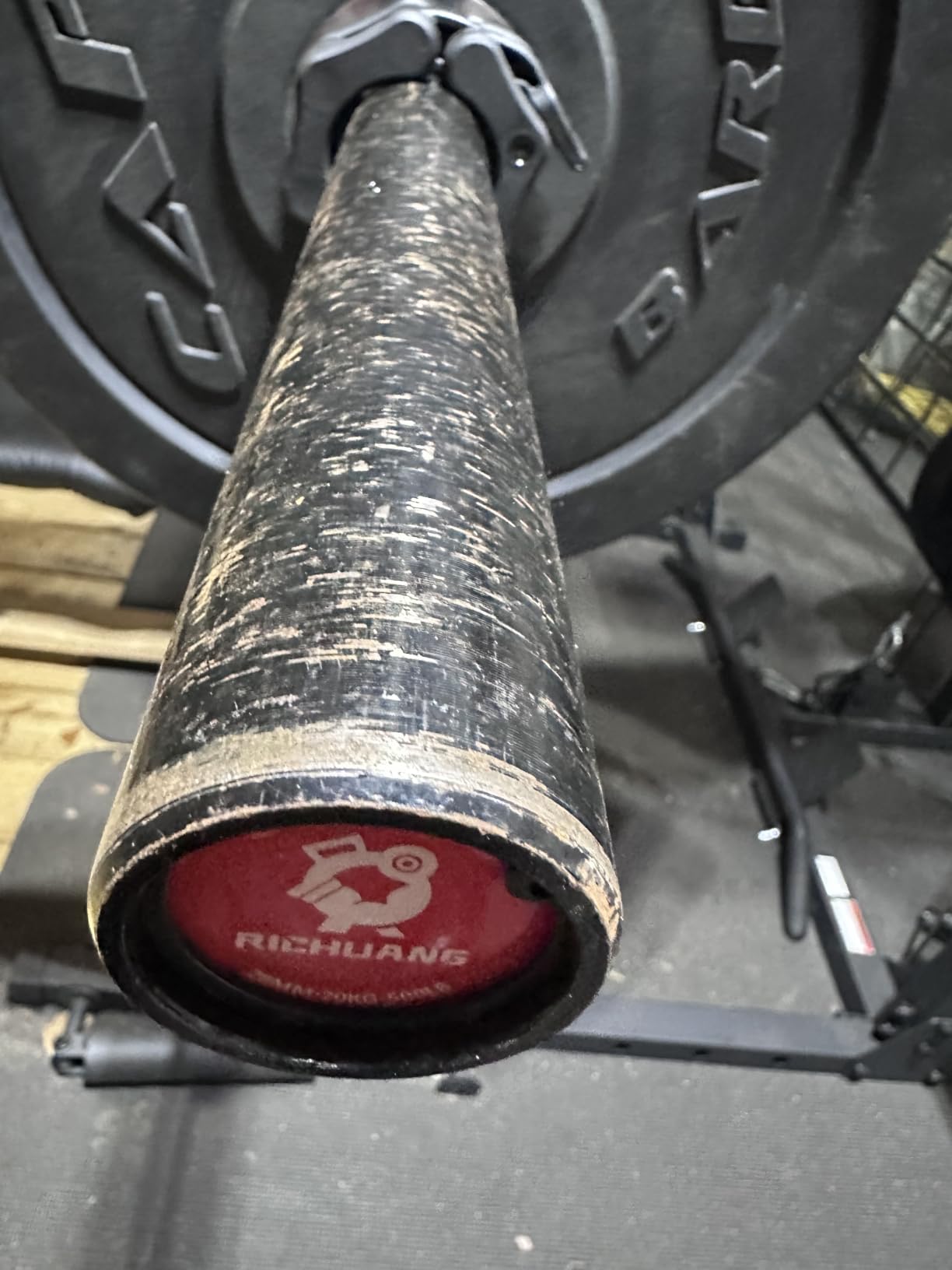 7ft Olympic Barbell 28mm 45lb - 500/700/1000LB Bar for Home Gym | Ceramic coated steel. Smooth spinning sleeves. Fits 2