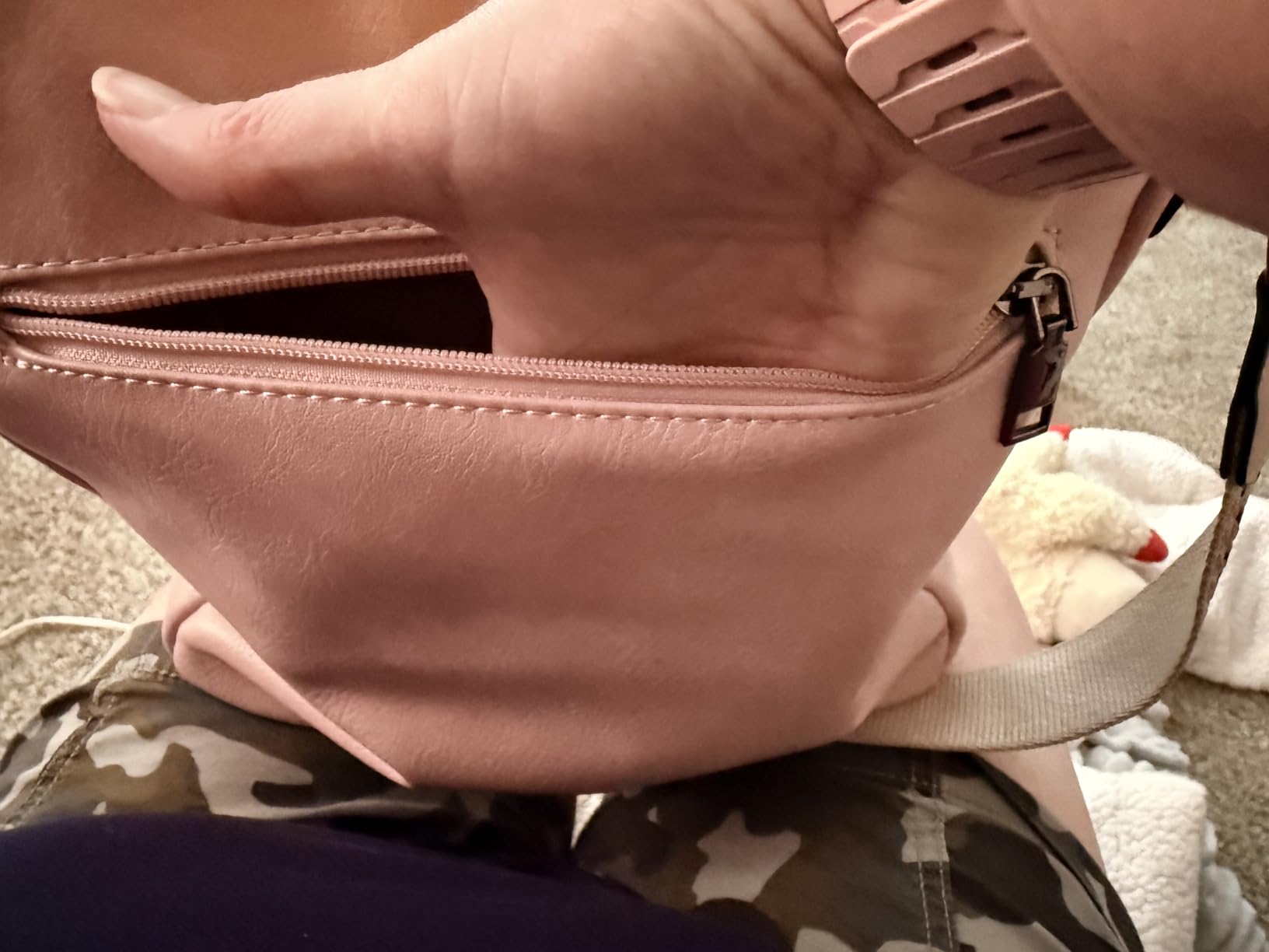 Roulens Crossbody Bags for Women,Multi Pocket Crossbody Purses Vegan Leather Shoulder Handbags Travel Purse Adjustable Strap customer photo 2