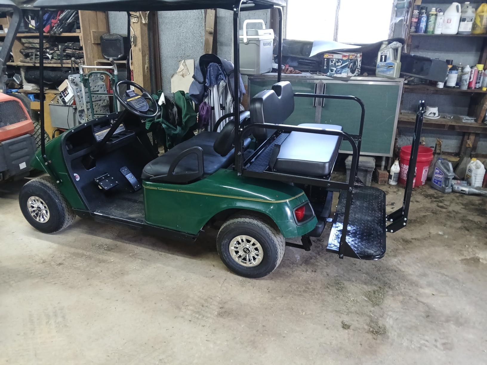 KUAFU Golf Cart Flip Back Seat Compatible with 1994.5-Up EZGO TXT customer photo 1