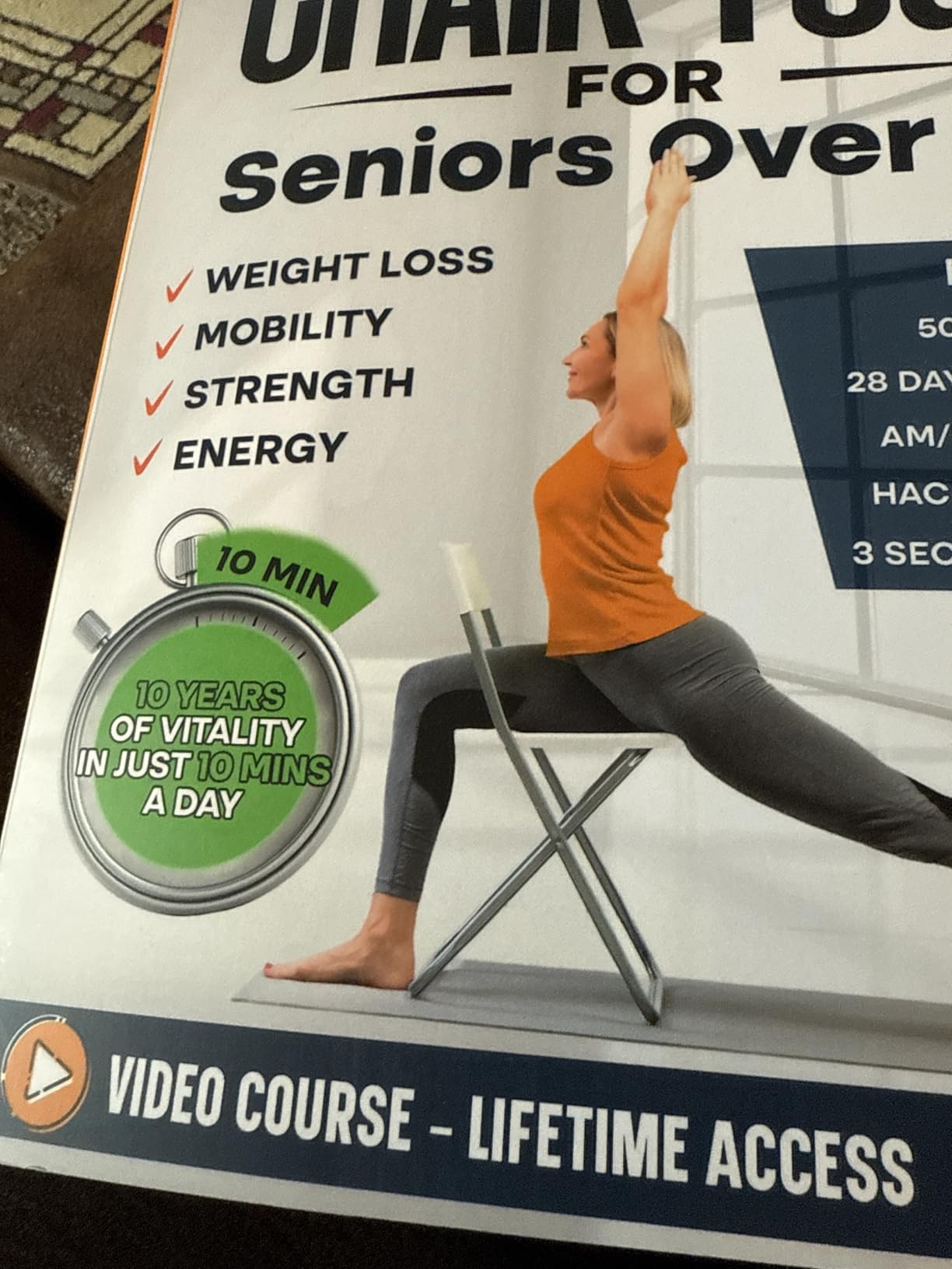 Chair Yoga for Seniors over 60: Complete Guide to Feel 10 Years Younger in Just 10 Minutes a Day - Exercise Book for Toning & Weight Loss (Defy Aging at Home) customer photo 2