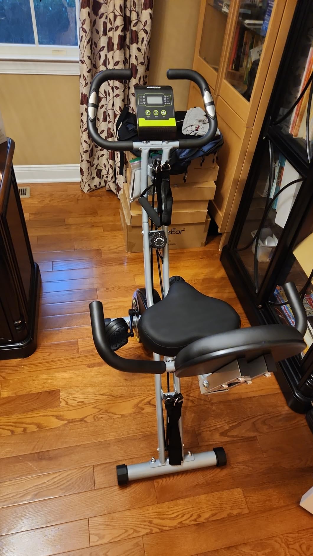 Foldable Exercise Bike Stationary Bikes for Home, 5 IN 1 Indoor Workout Bike, with 16-Level Quiet Magnetic Resistance, 6.6 LBS Flywheel and 300LBS Capacity, 2025 Designed 817 X-bike customer photo 2